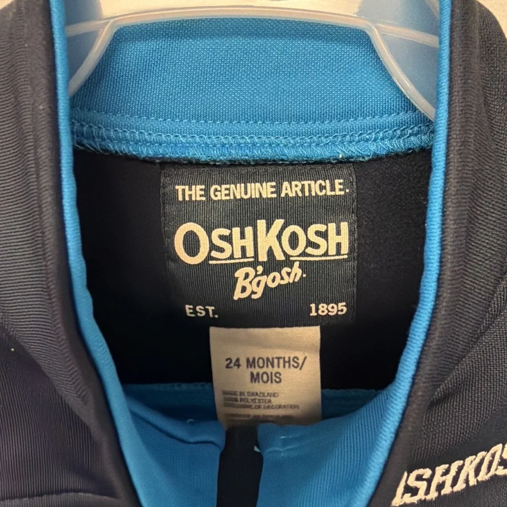 Osh Kosh Bgosh Black Blue‎ Full Zip Jacket Size 24 Month Baby